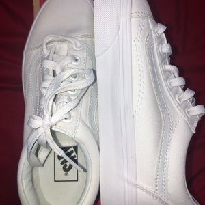White Old Skool Vans